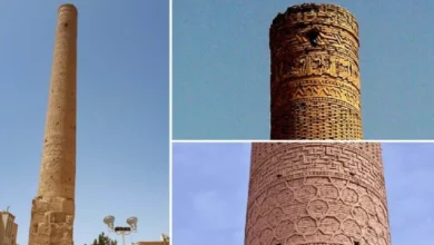 نمایی از مناره چهل دختران