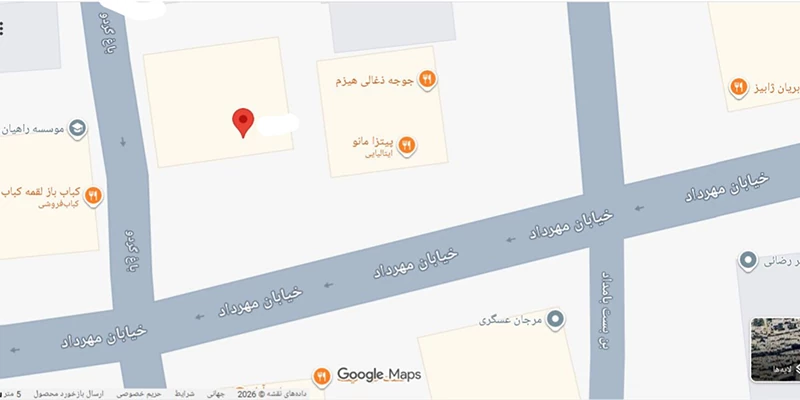 نقشه گوگل مپ کباب ترکی ناقوس