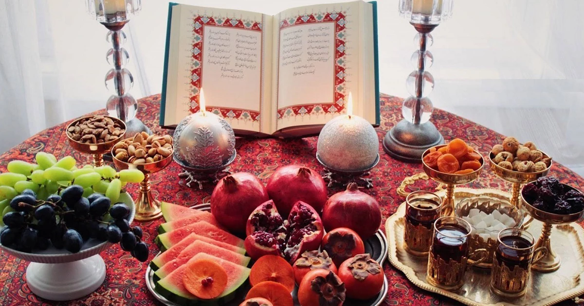 رسوم خانوادگی و خوراکی‌ های شب چله