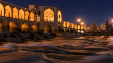 عکس پل خواجو اصفهان در شب