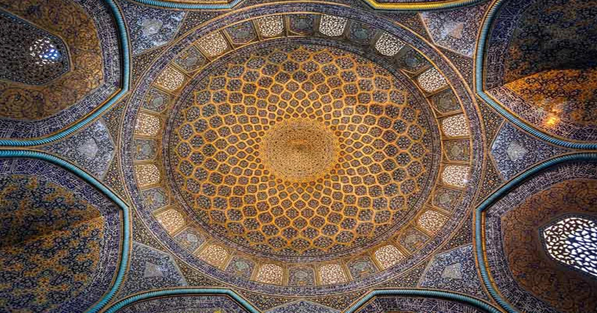 ۳. تأکید بر زیبایی گنبد
