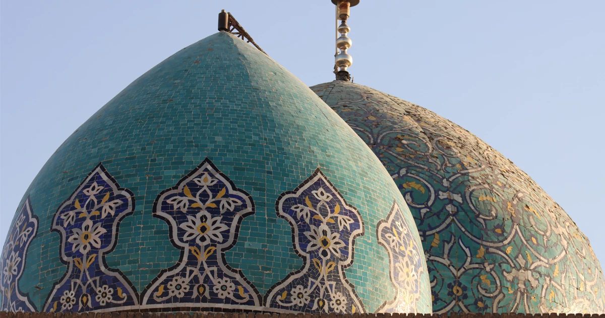 معماری و کاشی کاری امامزاده ماستی اصفهان زیبا